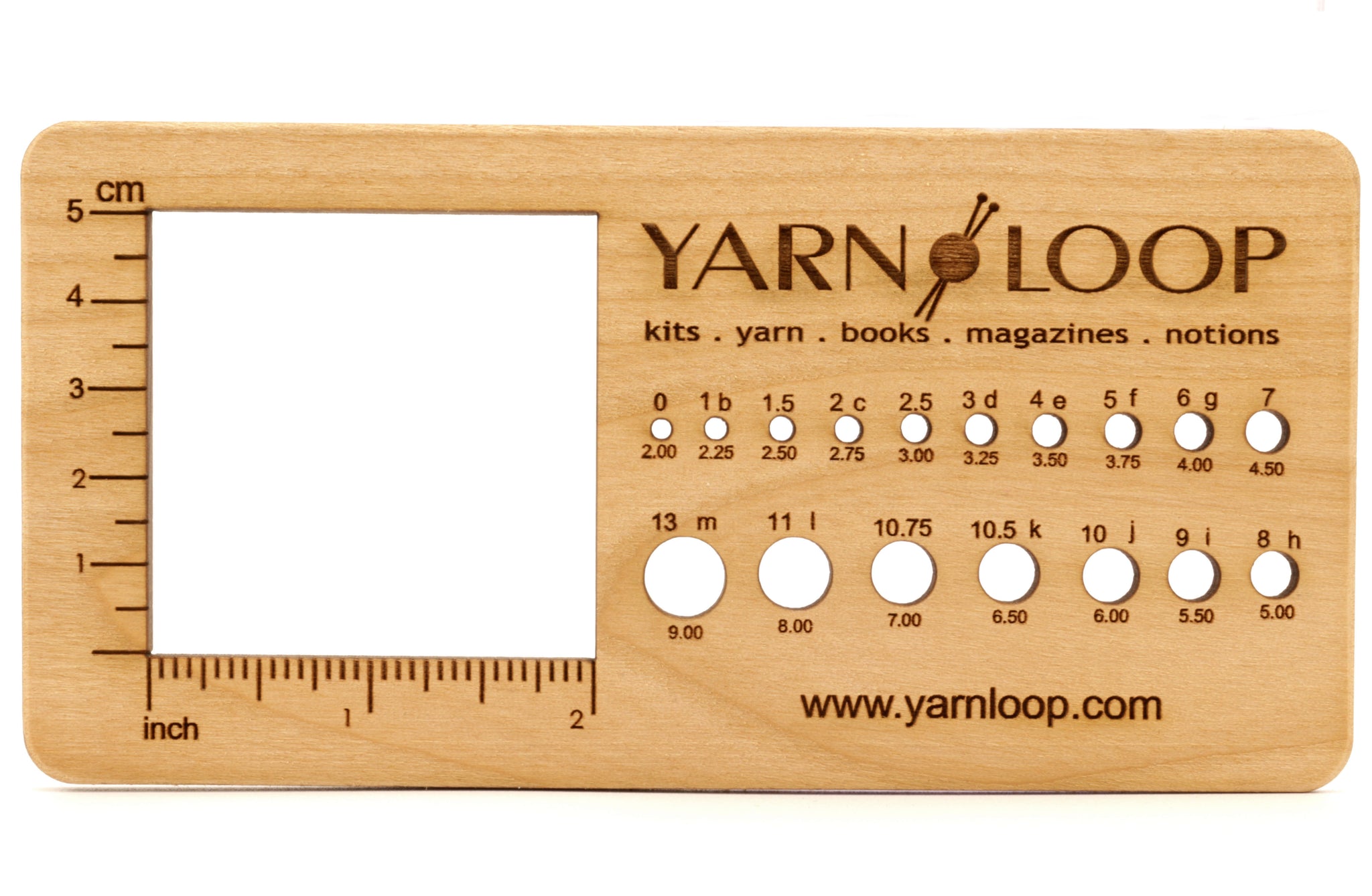Katrinkles - Yarn Loop 2 Swatch Gauge & Needle Gauge